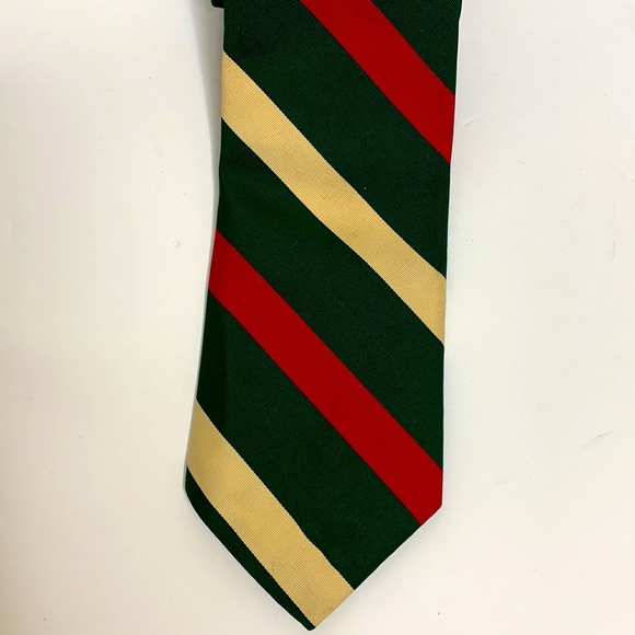 Dayton’s For Men | Green Striped Long Neck Tie | Fashion Neckwear - Picture 3 of 8